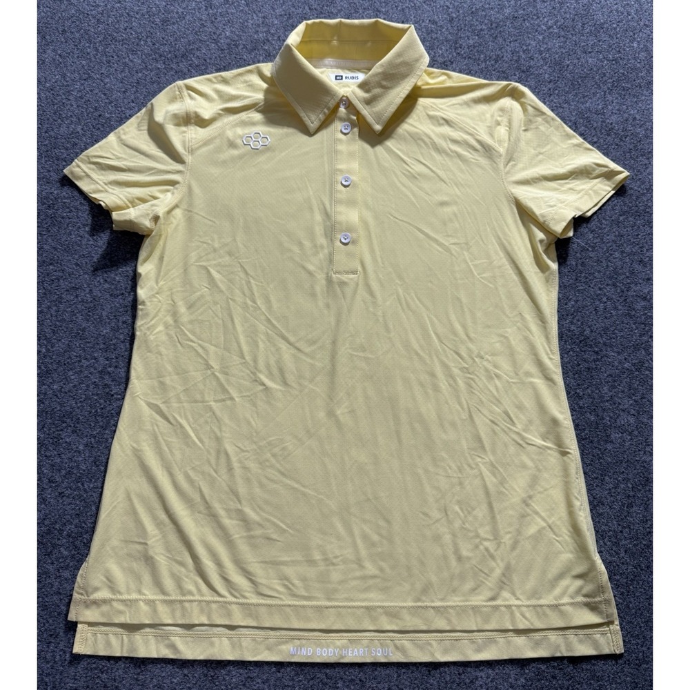 RUDIS Women's Polo‎ Shirt Wrestling Yellow Size Medium